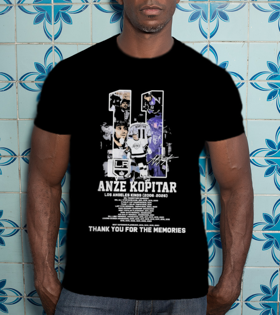 Anze Kopitar 11 Los Angeles Kings 2006 2026 Thank You For The Memories T-Shirt