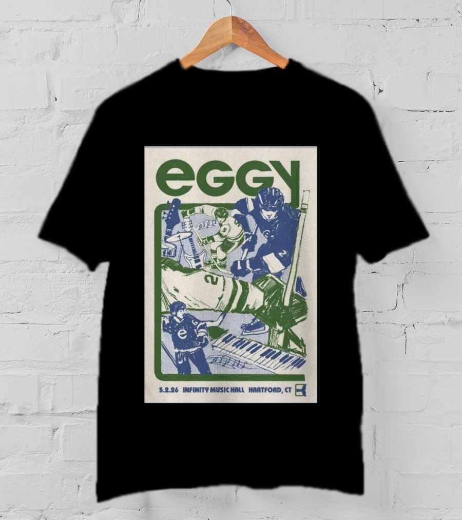 Eggy Concert May 2 2026 Infinity Music Hall Hockey Theme Hartford CT T-Shirt
