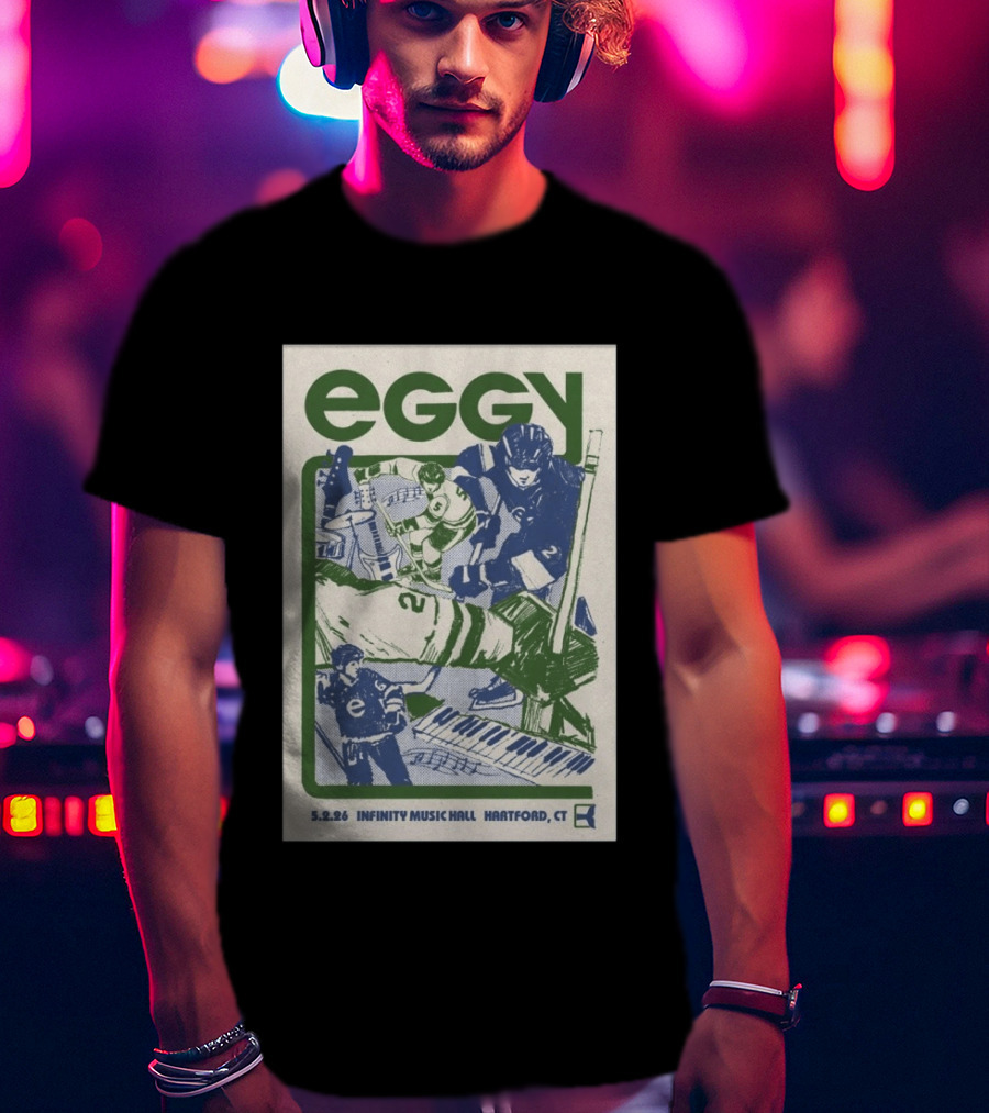 Eggy Concert May 2 2026 Infinity Music Hall Hockey Theme Hartford CT T-Shirt