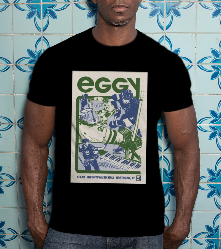Eggy Concert May 2 2026 Infinity Music Hall Hockey Theme Hartford CT T-Shirt