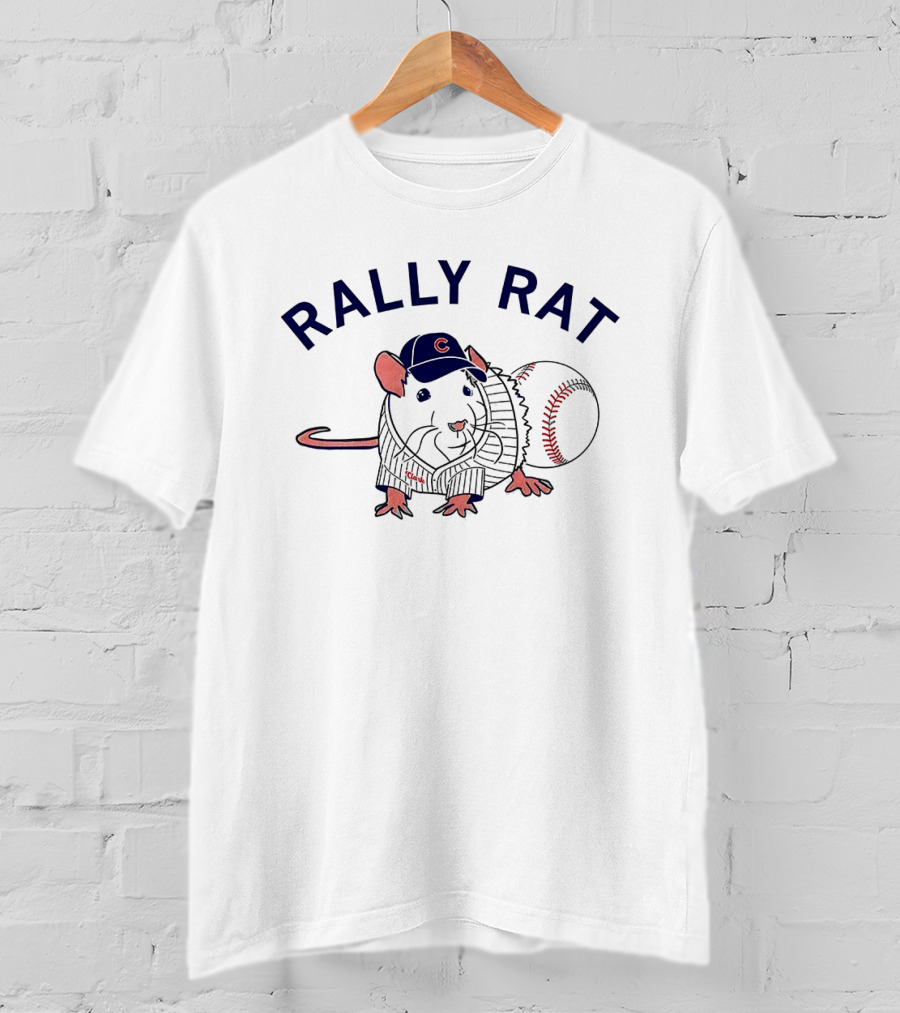 Rally Rat Chicago Cubs Baseball Cap And Sweater With Baseball T-Shirt