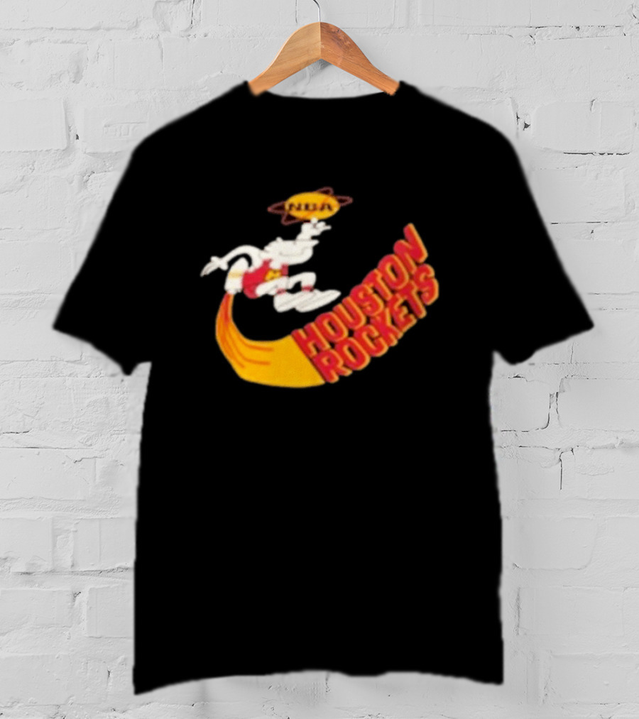 NBA Houston Rockets Retro Mascot Worn T-Shirt