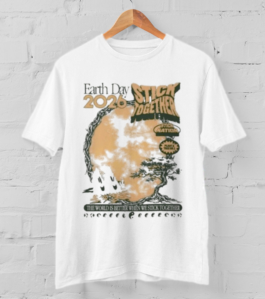 Earth Day 2026 Stick Together Save Animals Power Protection T-Shirt