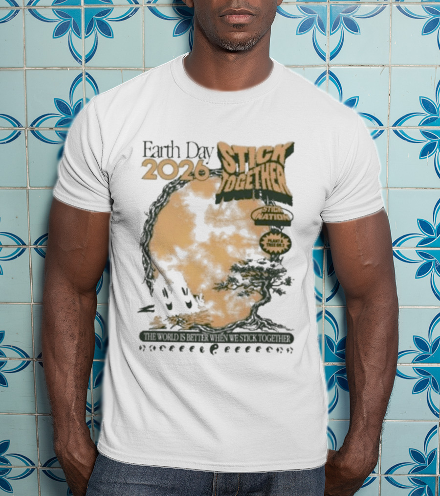 Earth Day 2026 Stick Together Save Animals Power Protection T-Shirt