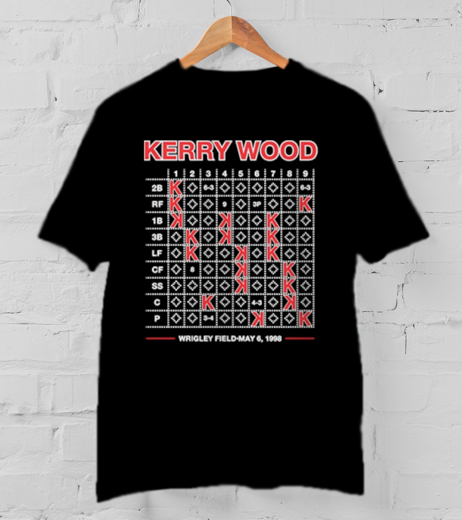 Kerry Wood 20 Strikeouts May 6 1998 Scorecard T-Shirt