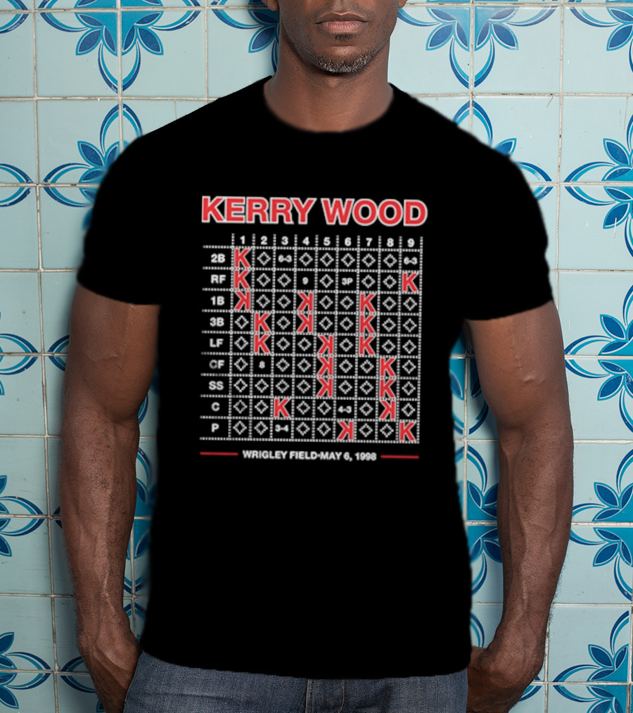 Kerry Wood 20 Strikeouts May 6 1998 Scorecard T-Shirt