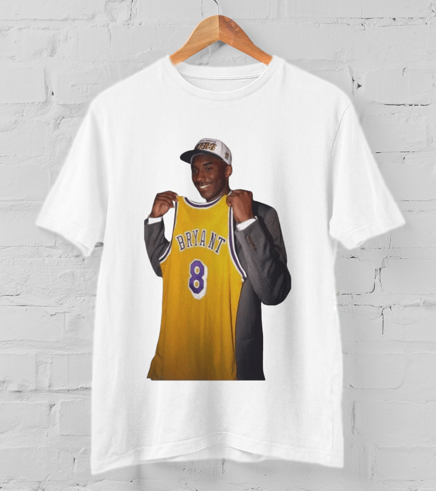 Bryant 8 Lakers Jersey Iconic Kobe Image T-Shirt