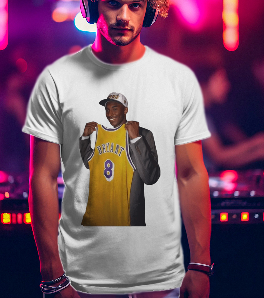 Bryant 8 Lakers Jersey Iconic Kobe Image T-Shirt