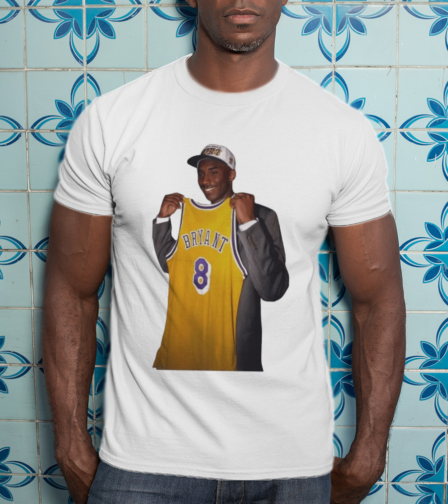 Bryant 8 Lakers Jersey Iconic Kobe Image T-Shirt