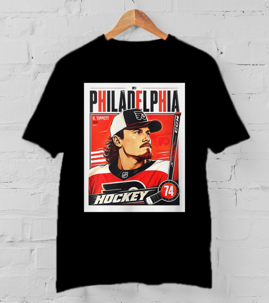 Owen Tippett 74 Philadelphia Flyers Hockey Vintage Style 2025 T-Shirt