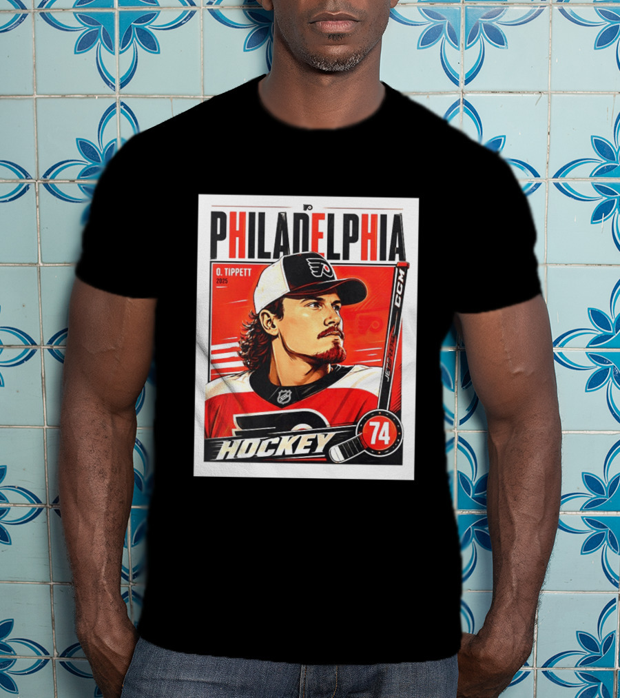 Owen Tippett 74 Philadelphia Flyers Hockey Vintage Style 2025 T-Shirt