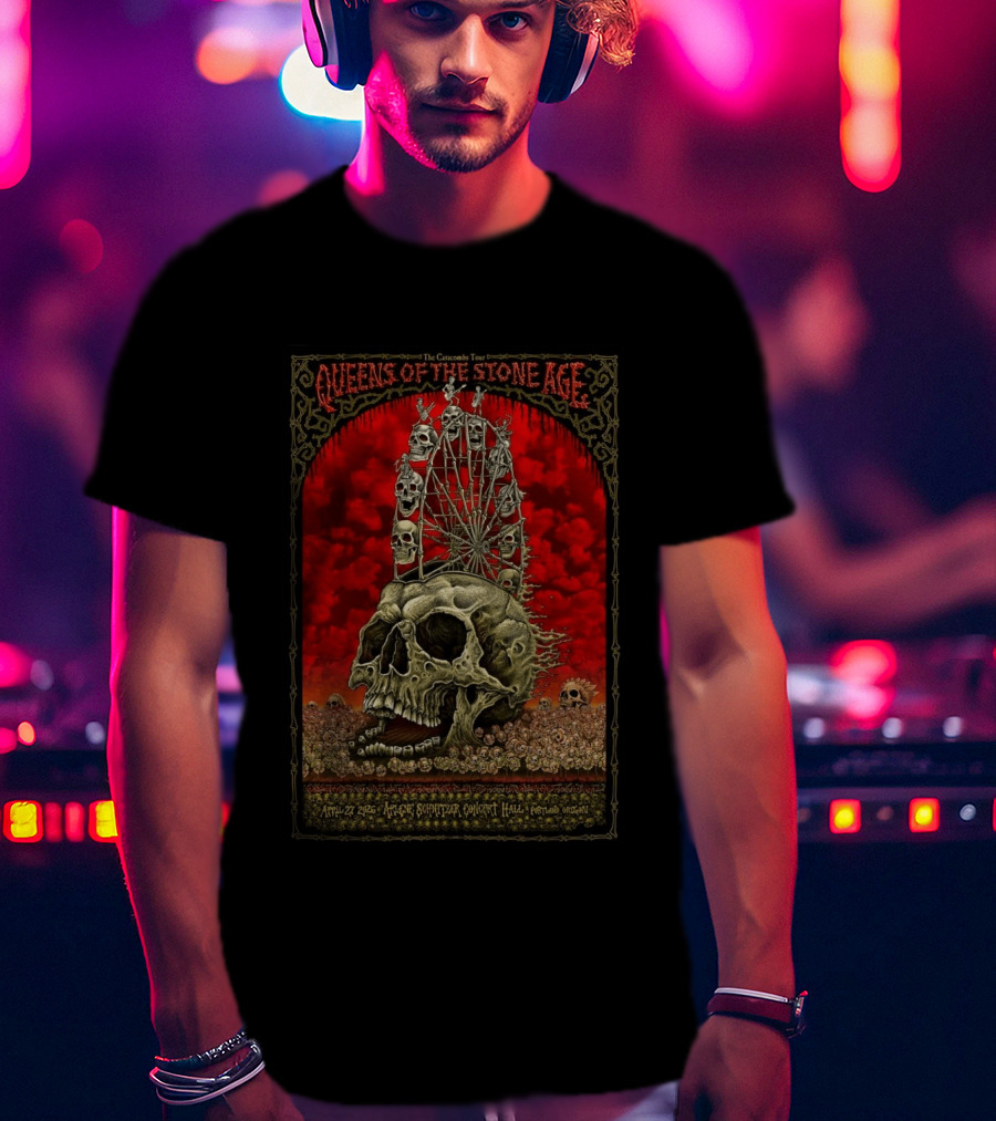 Queens Of The Stone Age The Catacombs Tour Arlene Schnitzer Concert Hall Portland April 27 2026 T-Shirt