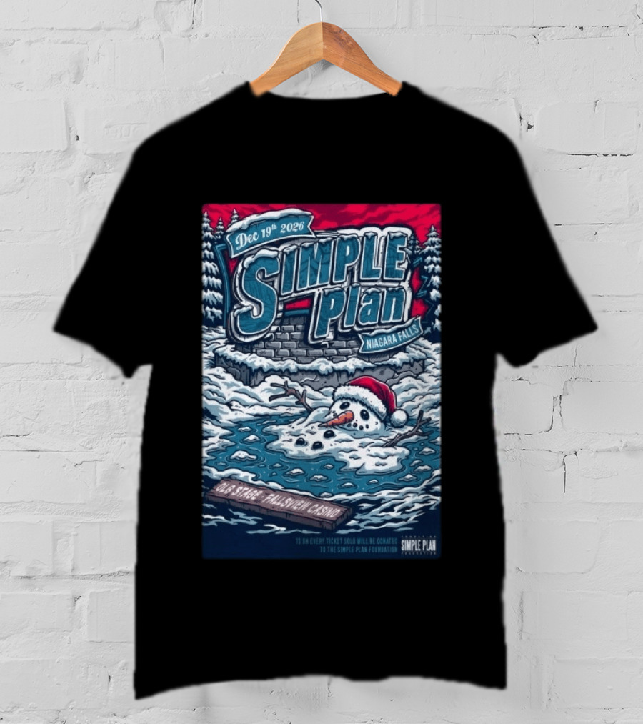 Dec 19 2026 Simple Plan Niagara Falls Frosted Holiday Show T-Shirt