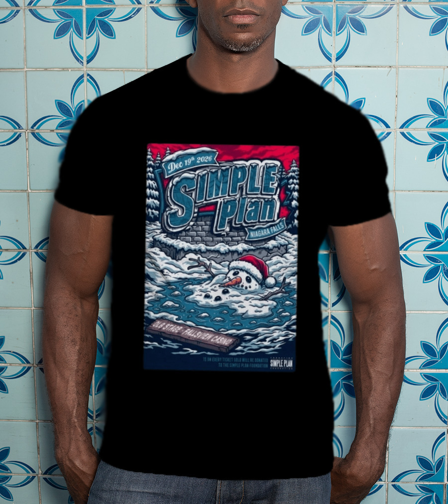Dec 19 2026 Simple Plan Niagara Falls Frosted Holiday Show T-Shirt
