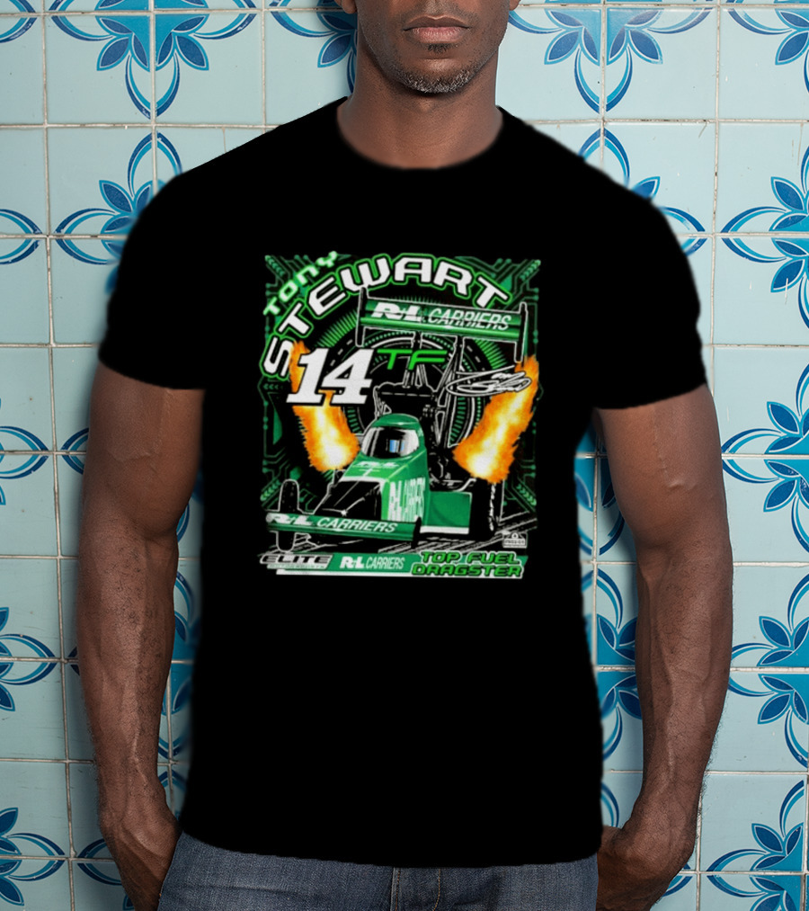 Tony Stewart R+L Carriers 14 TF Elite Top Fuel Dragster Racing T-Shirt