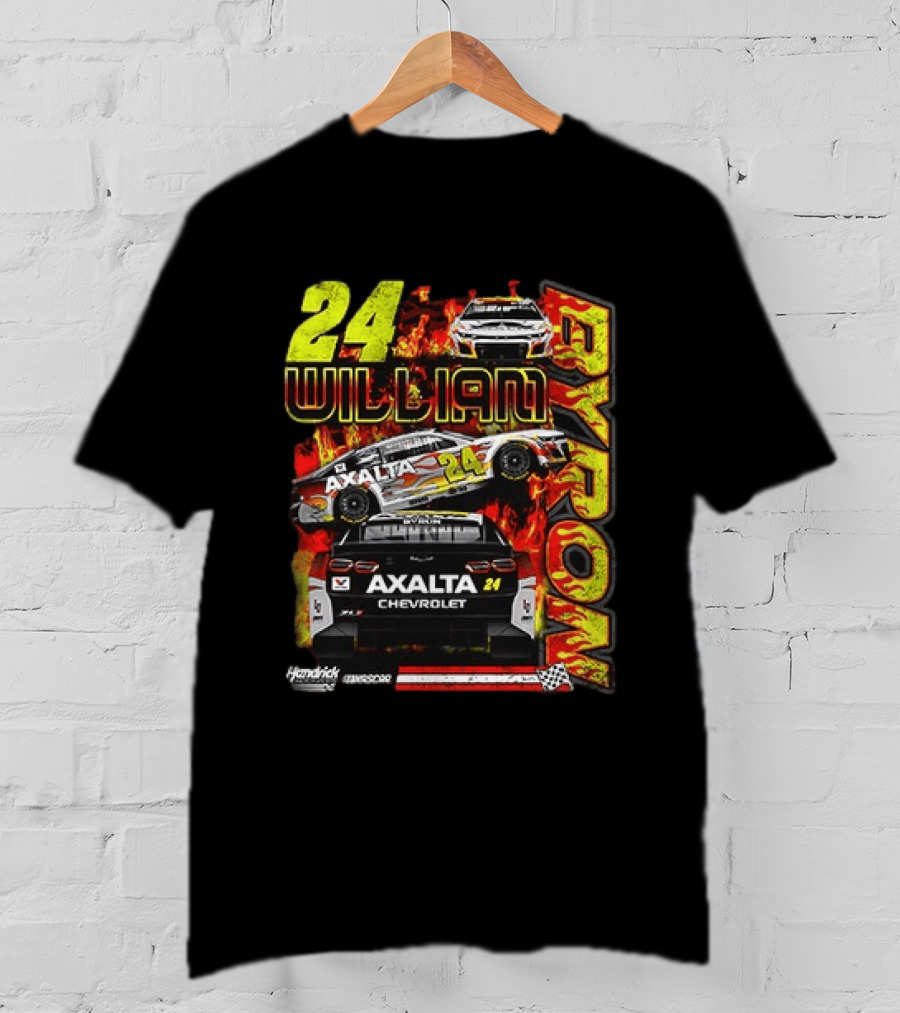 William Byron 24 Axalta Chevrolet Flames Racing Hendrick Motorsports T-Shirt