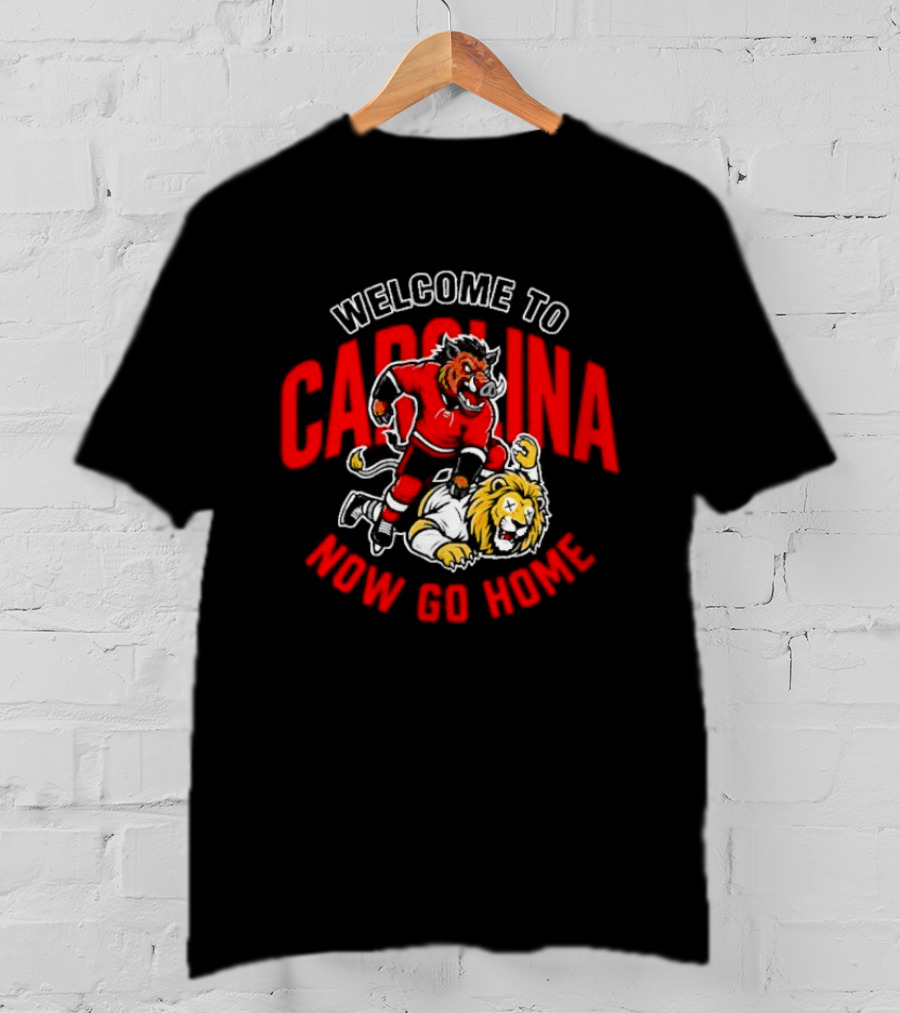 Welcome To Carolina Now Go Home Hurricanes Lion Dual Concept T-Shirt