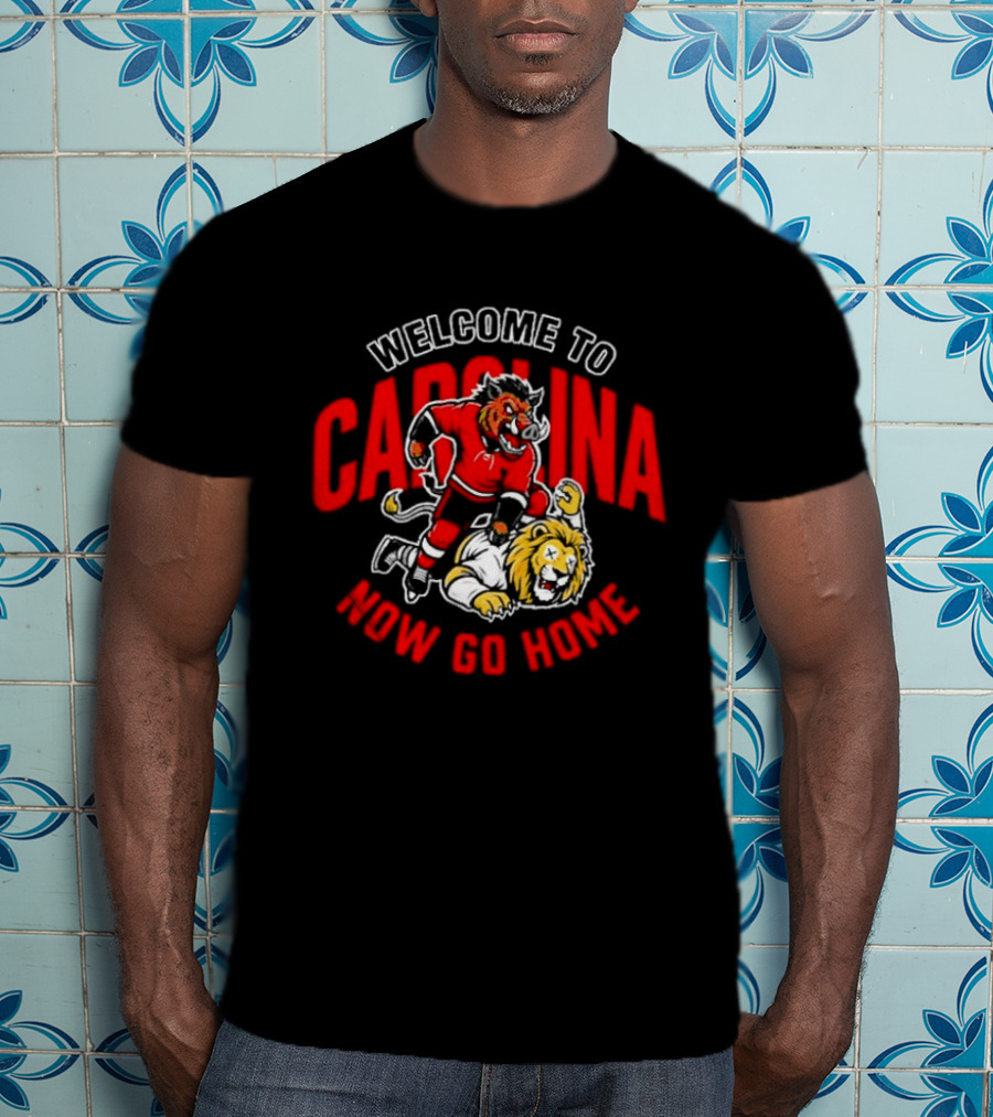 Welcome To Carolina Now Go Home Hurricanes Lion Dual Concept T-Shirt