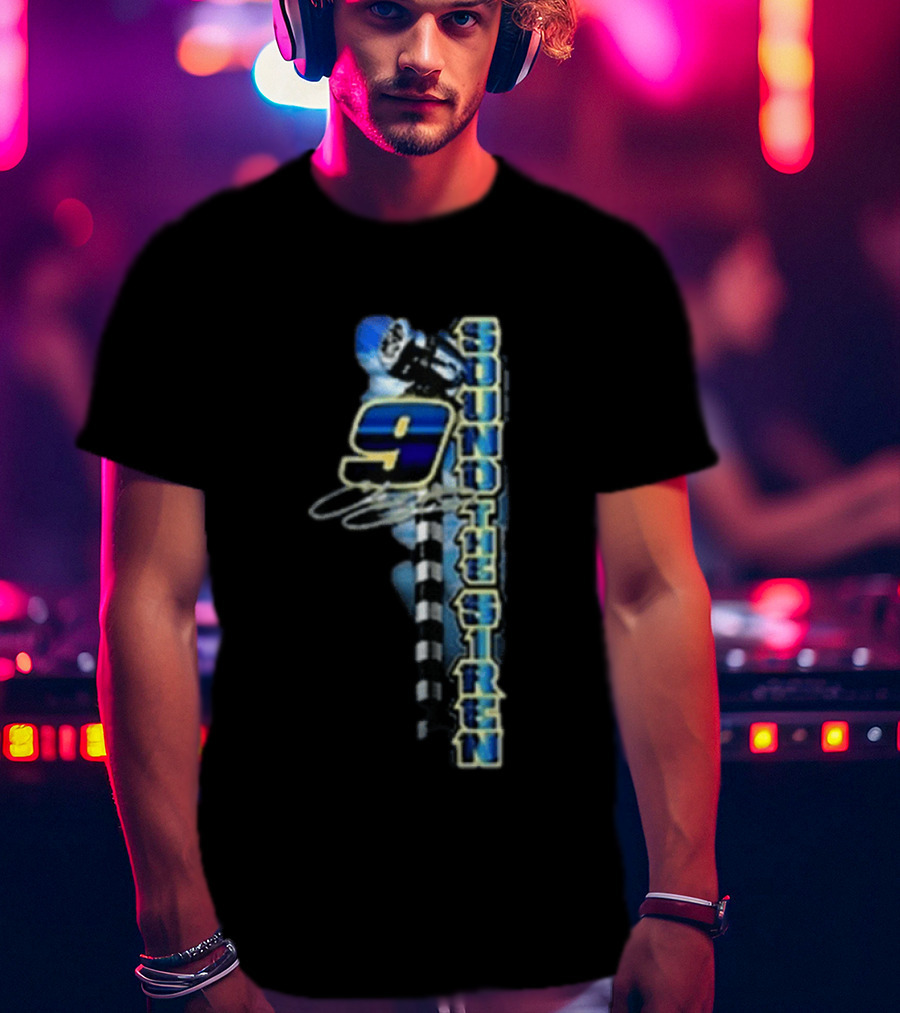 Chase Elliott 9 Sound The Siren Racing Helmet Checkered Flag T-Shirt