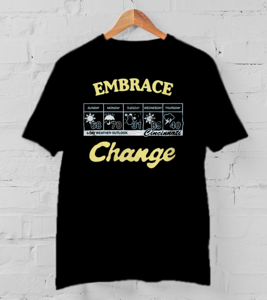 Cincinnati Embrace Change 5 Day Weather Outlook Forecast T-Shirt