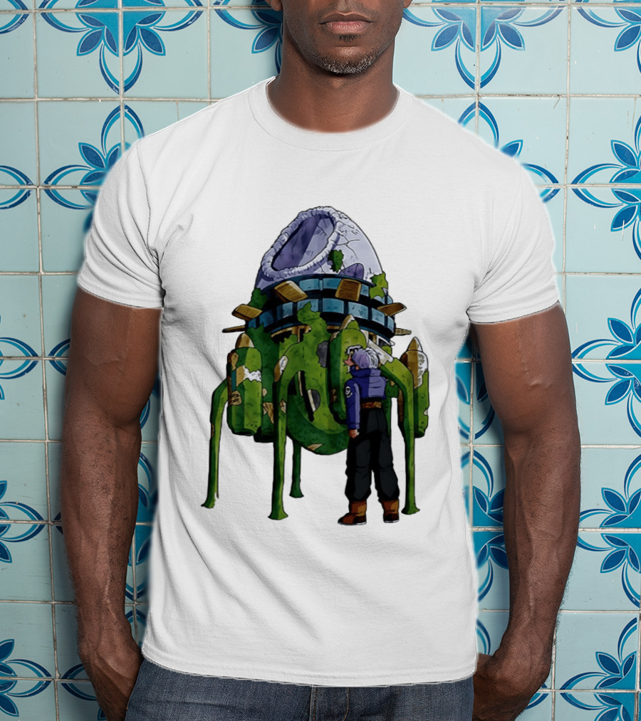 Dragon Ball Z Future Trunks Capsule Corp Time Machine Scene T-Shirt