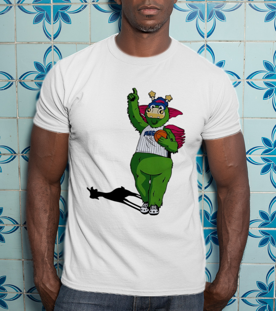 Orlando Magic Stuff Mascot In NBA Jersey Holding Basketball T-Shirt