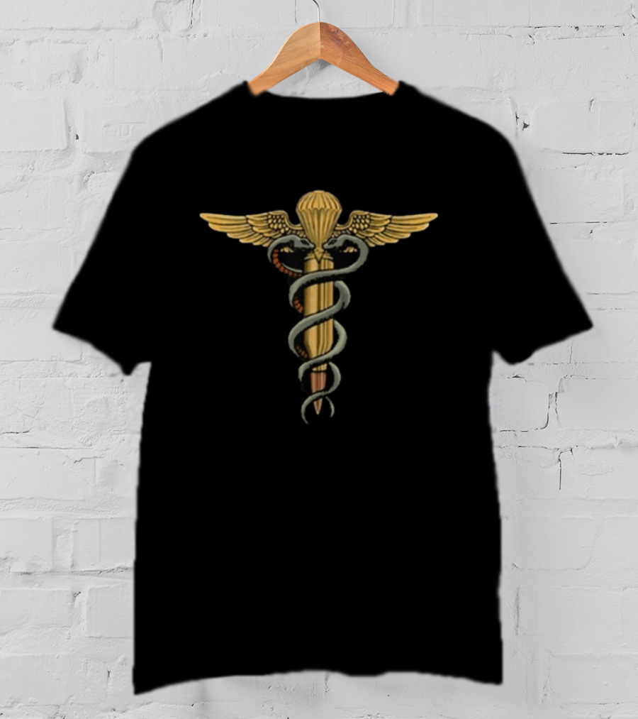 Doing The Lords Work 0331 Nun Army Combat Medic Parachute Wings Caduceus T-Shirt