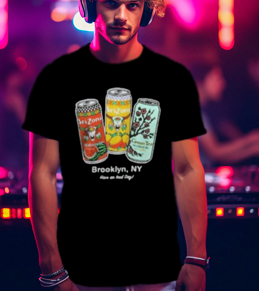 Drinkarizona Black Big Cans In Bin T-Shirt