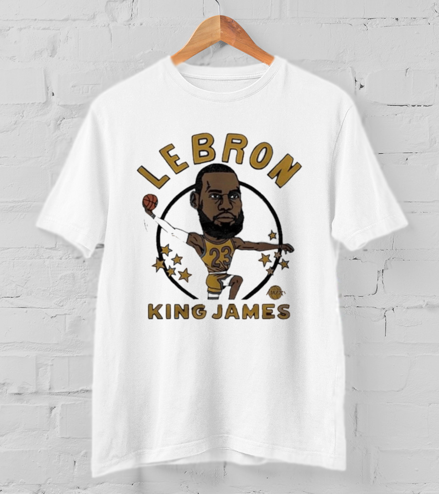 LeBron King James Los Angeles Lakers Basketball Caricature 23 T-Shirt