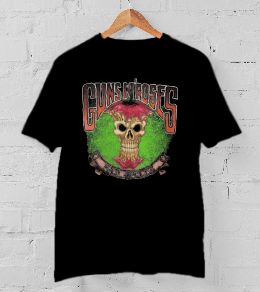Guns N Roses Bad Apple Skull Use Your Illusion Tour 1991 1993 T-Shirt