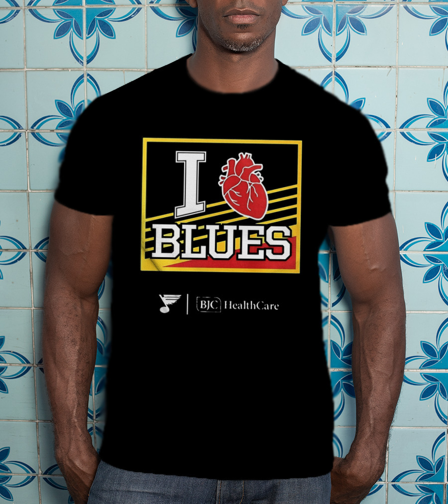 I Heart Blues 2025 BJC Healthcare Promotion T-Shirt
