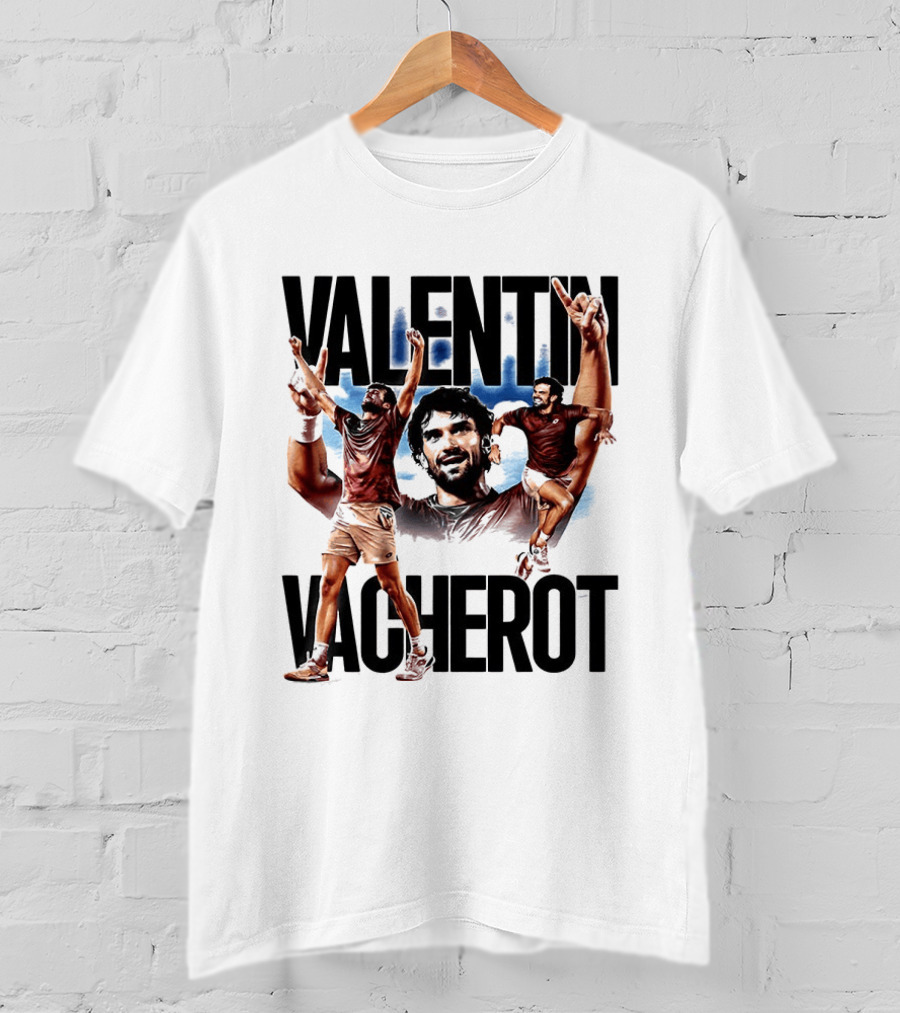 Valentin Vacherot Tennis Player Action Pose Montage T-Shirt