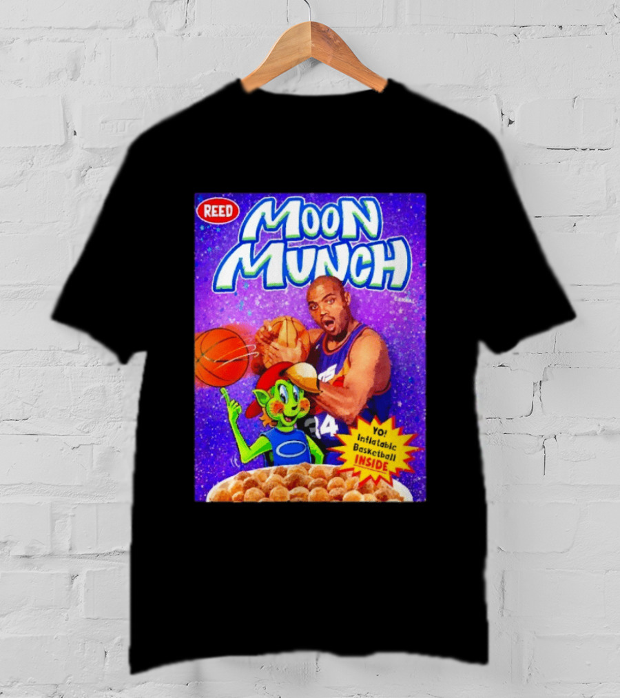 Reed Moon Munch Basketball Cereal Charles Barkley Phoenix Suns Magic T-Shirt