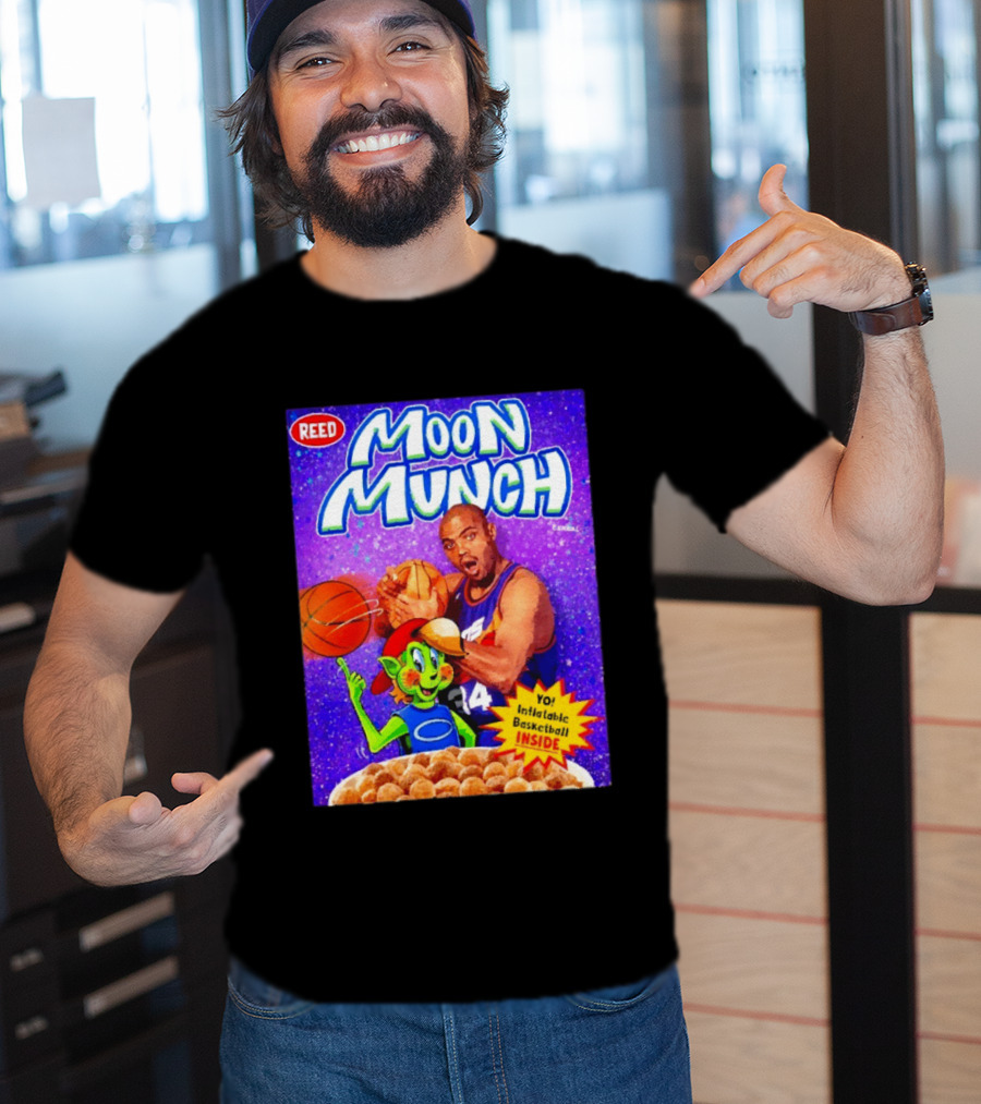 Reed Moon Munch Basketball Cereal Charles Barkley Phoenix Suns Magic T-Shirt