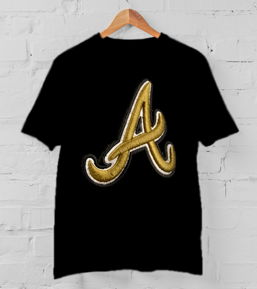 Atlanta Braves Armed Forces 2026 Hat Gold Embroidered A T-Shirt