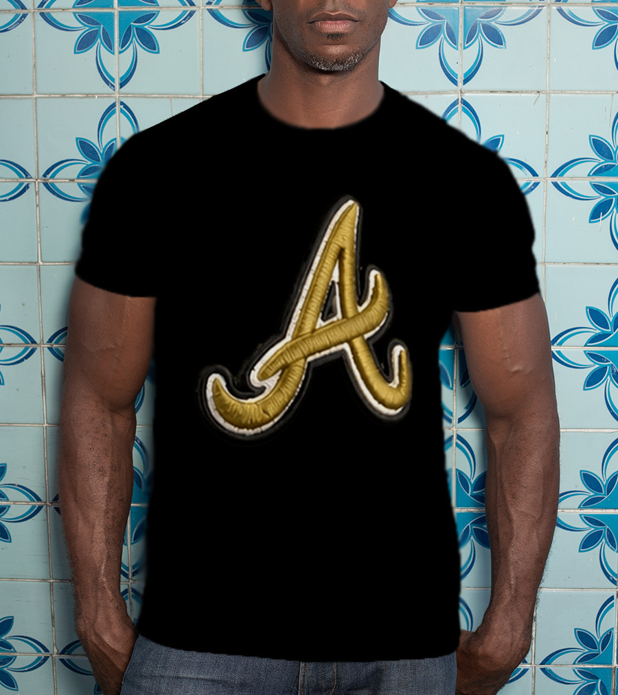 Atlanta Braves Armed Forces 2026 Hat Gold Embroidered A T-Shirt