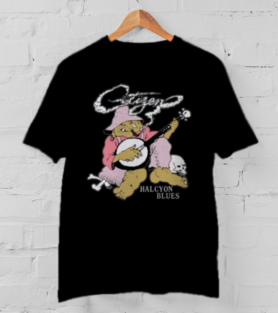 Citizen Halcyon Blues Smoking Gnome Banjo Player T-Shirt