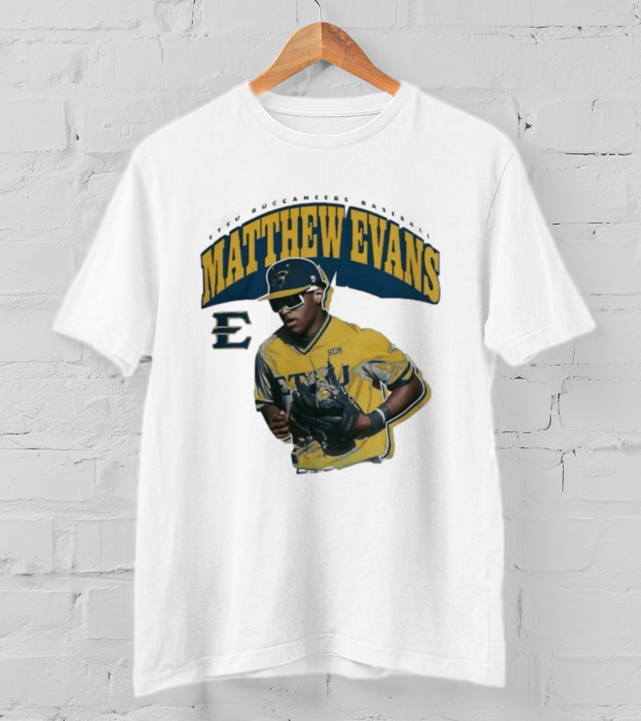Etsu Matthew Evans Baseball Scon Sports Jersey T-Shirt