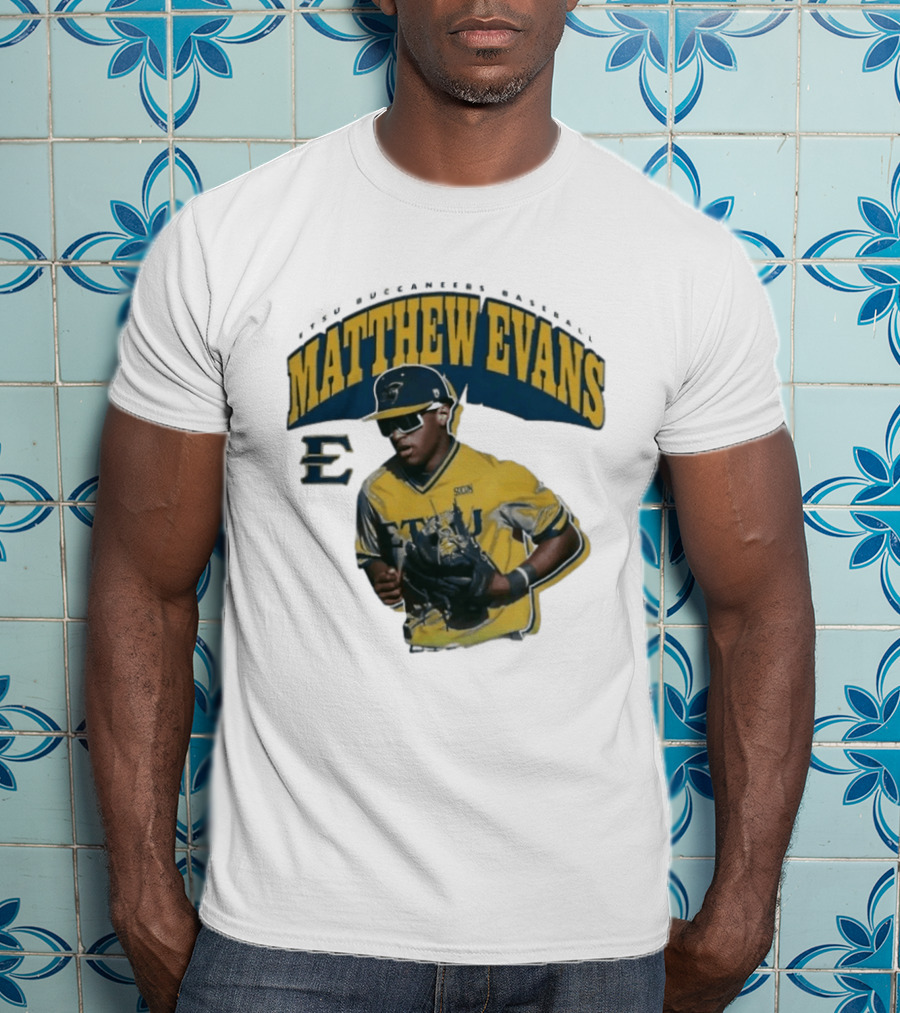 Etsu Matthew Evans Baseball Scon Sports Jersey T-Shirt