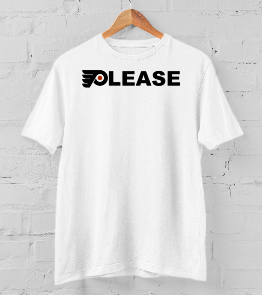 NHL Philadelphia Flyers Hockey Winged Eye Logo Parody Please T-Shirt