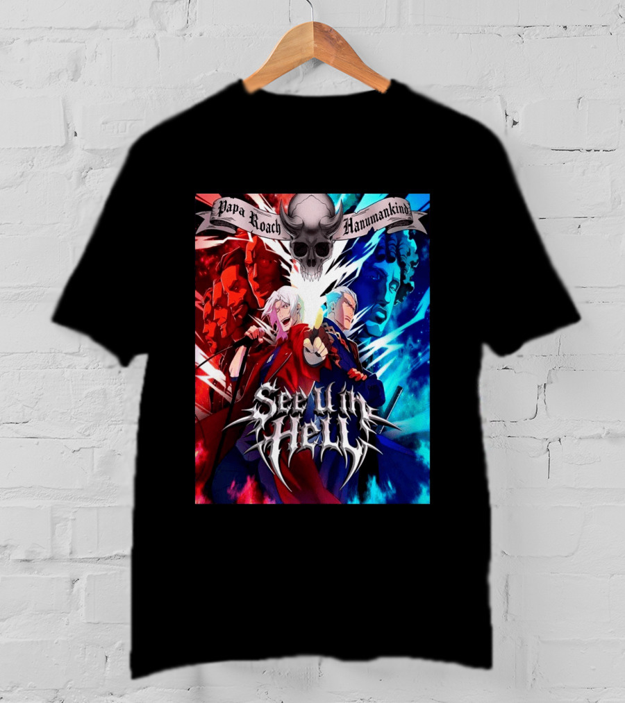 Papa Roach Hanumankind Devil May Cry Season 2 See U In Hell Song T-Shirt