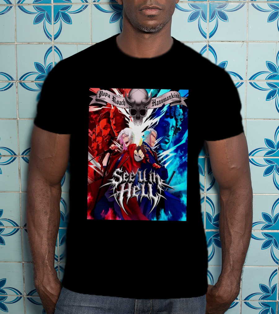 Papa Roach Hanumankind Devil May Cry Season 2 See U In Hell Song T-Shirt