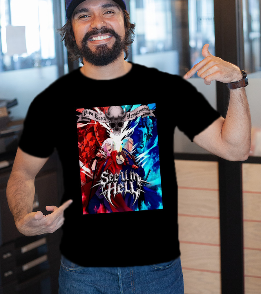 Papa Roach Hanumankind Devil May Cry Season 2 See U In Hell Song T-Shirt