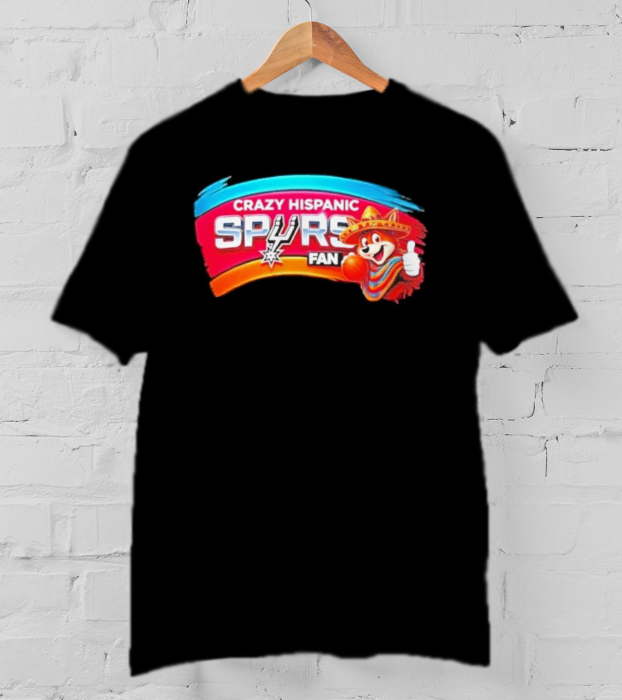 Crazy Hispanic Spurs Fan San Antonio Coyote Basketball 2026 T-Shirt