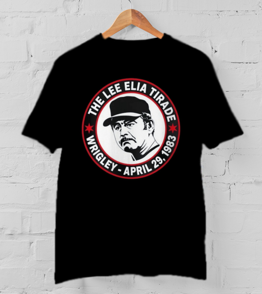 The Lee Elia Tirade Wrigley April 29 1983 Circular Badge With Baseball Cap T-Shirt