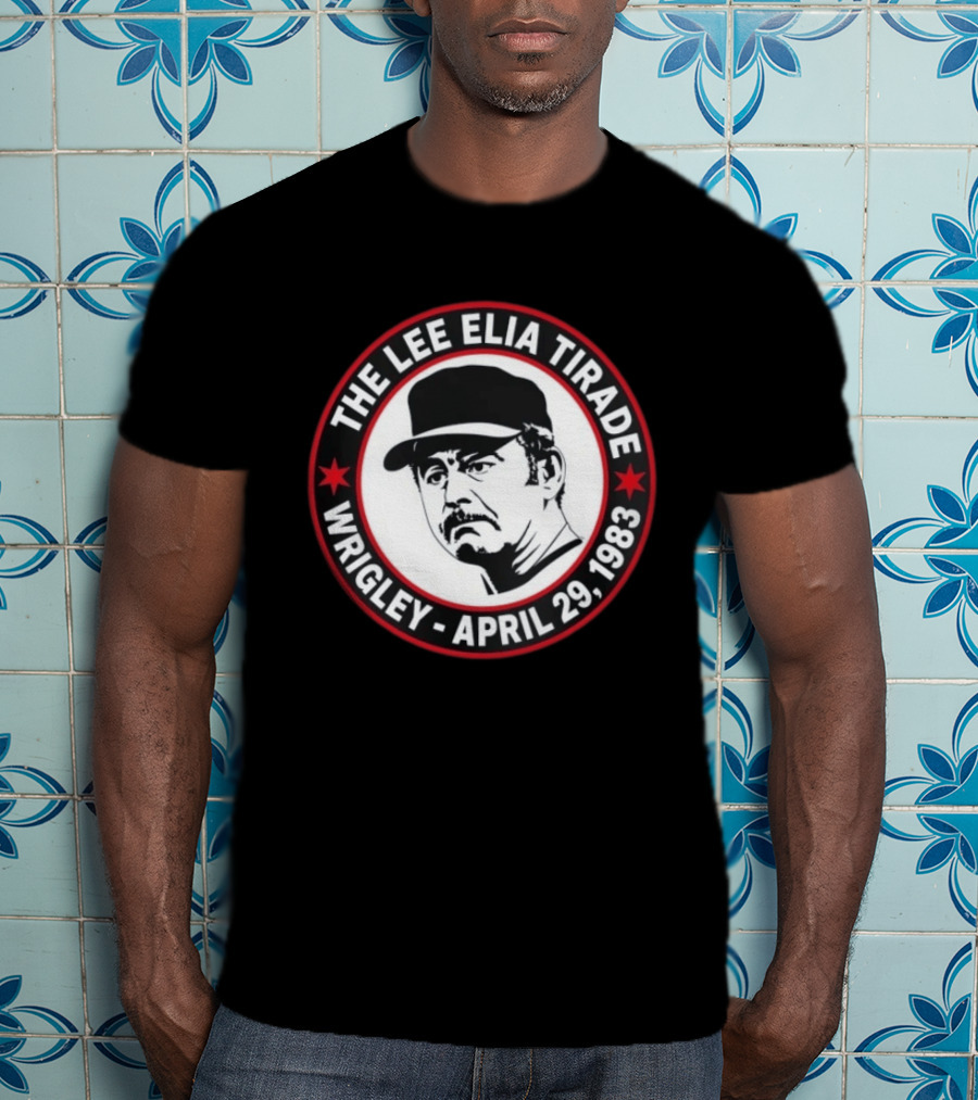 The Lee Elia Tirade Wrigley April 29 1983 Circular Badge With Baseball Cap T-Shirt