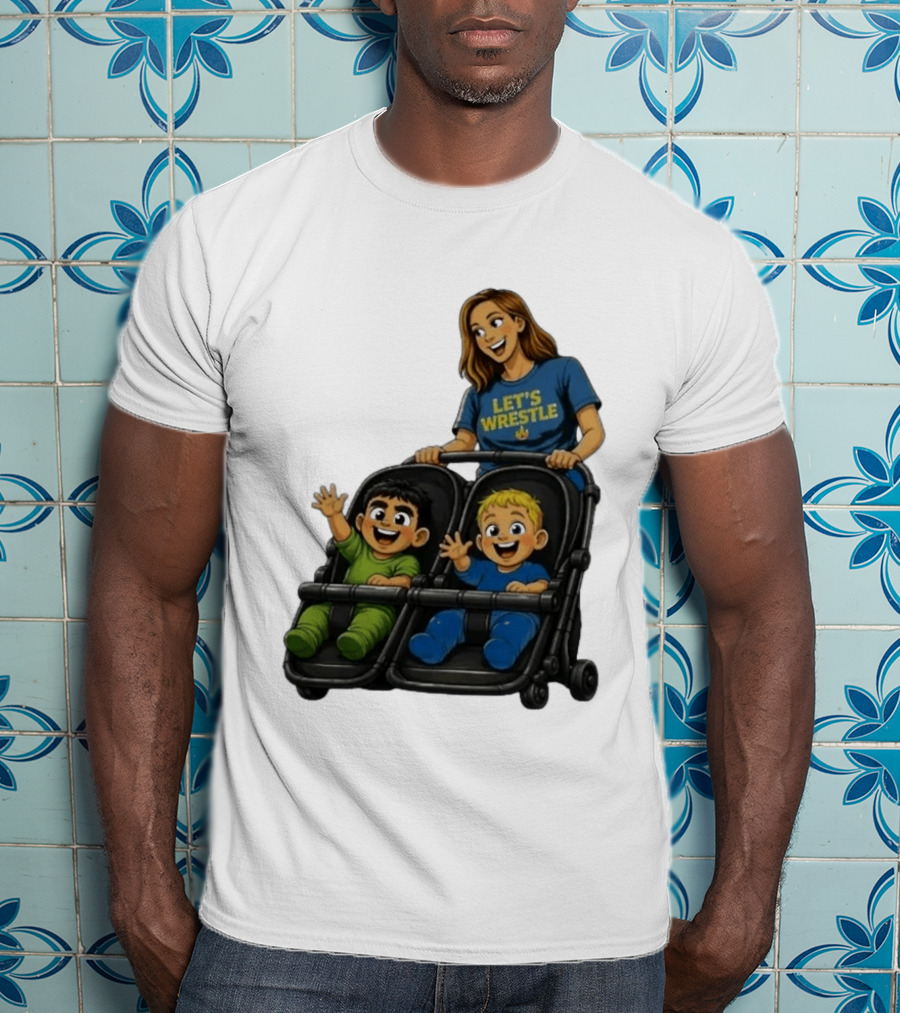 Pro Wrestling Tees Let's Wrestle Mother Lareesa Double Stroller Kids T-Shirt