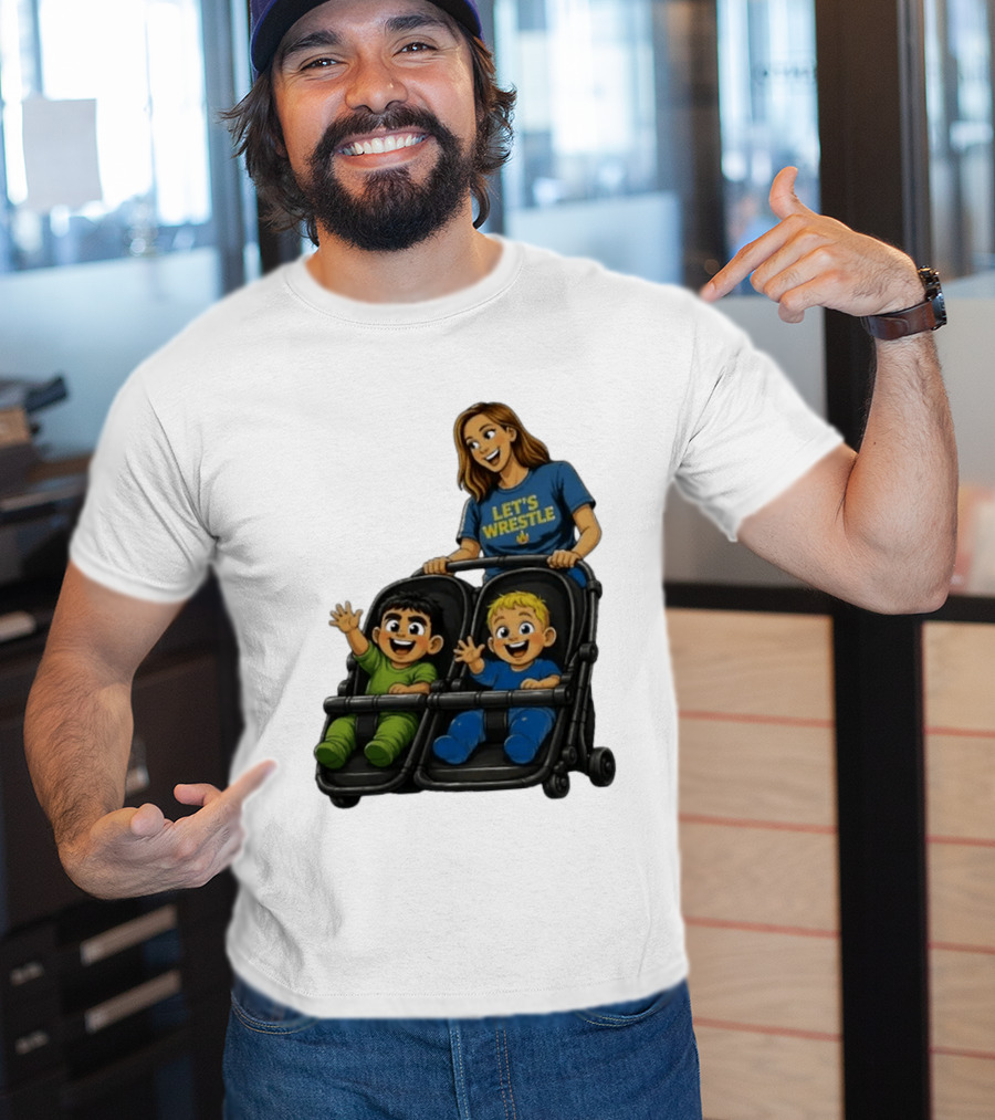 Pro Wrestling Tees Let's Wrestle Mother Lareesa Double Stroller Kids T-Shirt