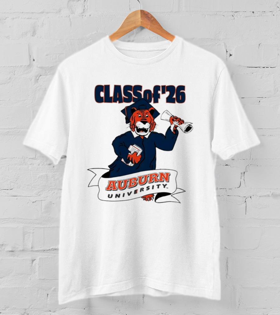 Auburn University Class Of 2026 Tiger Graduation T-Shirt