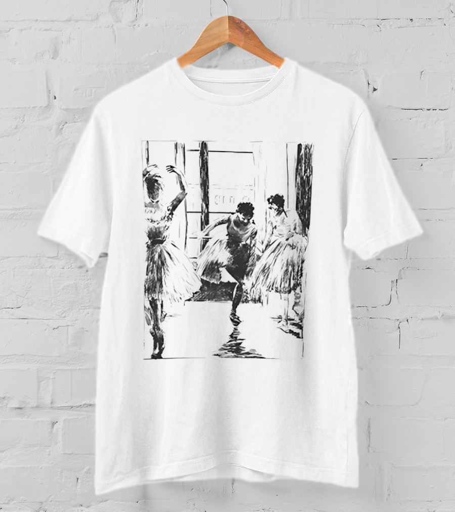 Ballet Dancers Sketch Dance Movements In Tutu Outfits T-Shirt